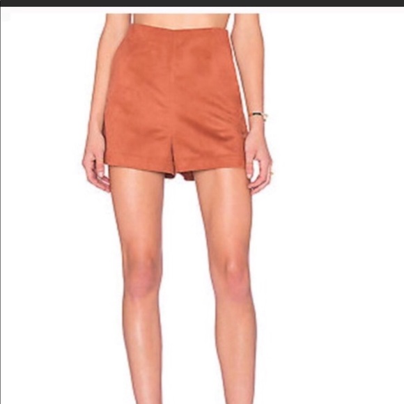 Sanctuary Pants - Sanctuary Clothing Orange Marni Faux Suede Short30